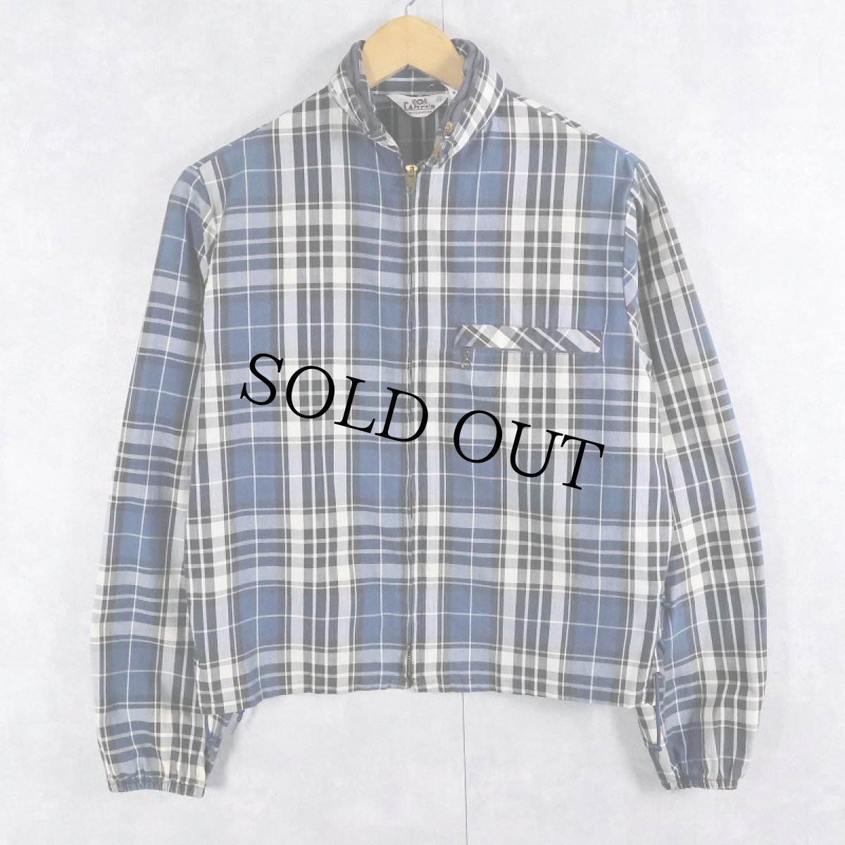画像1: 60's CAMPUS チェック柄 コットンジップジャケット  (1)