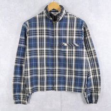 画像1: 60's CAMPUS チェック柄 コットンジップジャケット  (1)