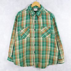 画像1: 70's BIG MAC JCPenney チェック柄 ヘビーネルシャツ XL (1)