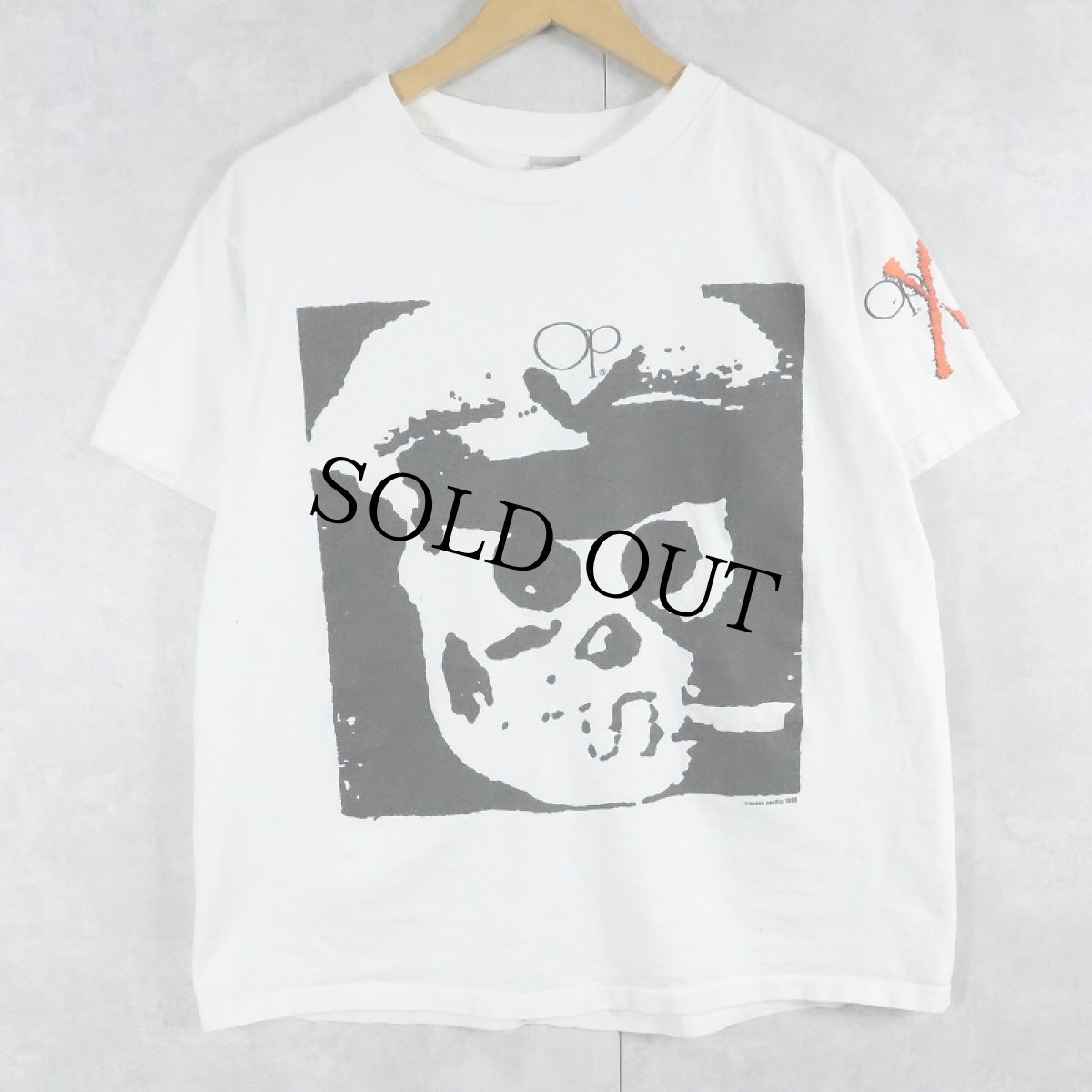 画像1: 80's Ocean Pacific スカルプリントTシャツ L (1)