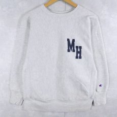 画像1: 90's Champion REVERSE WEAVE USA製 "MOUNT HOLYOKE" プリントスウェット M (1)