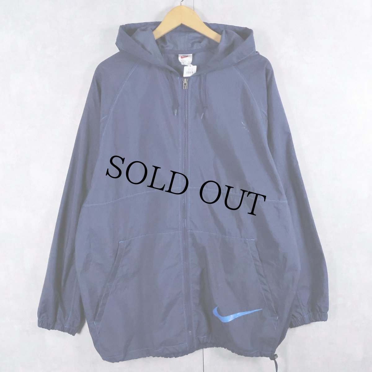 画像2: 【SALE】 90's NIKE ロゴプリント ナイロンパーカー M (2)