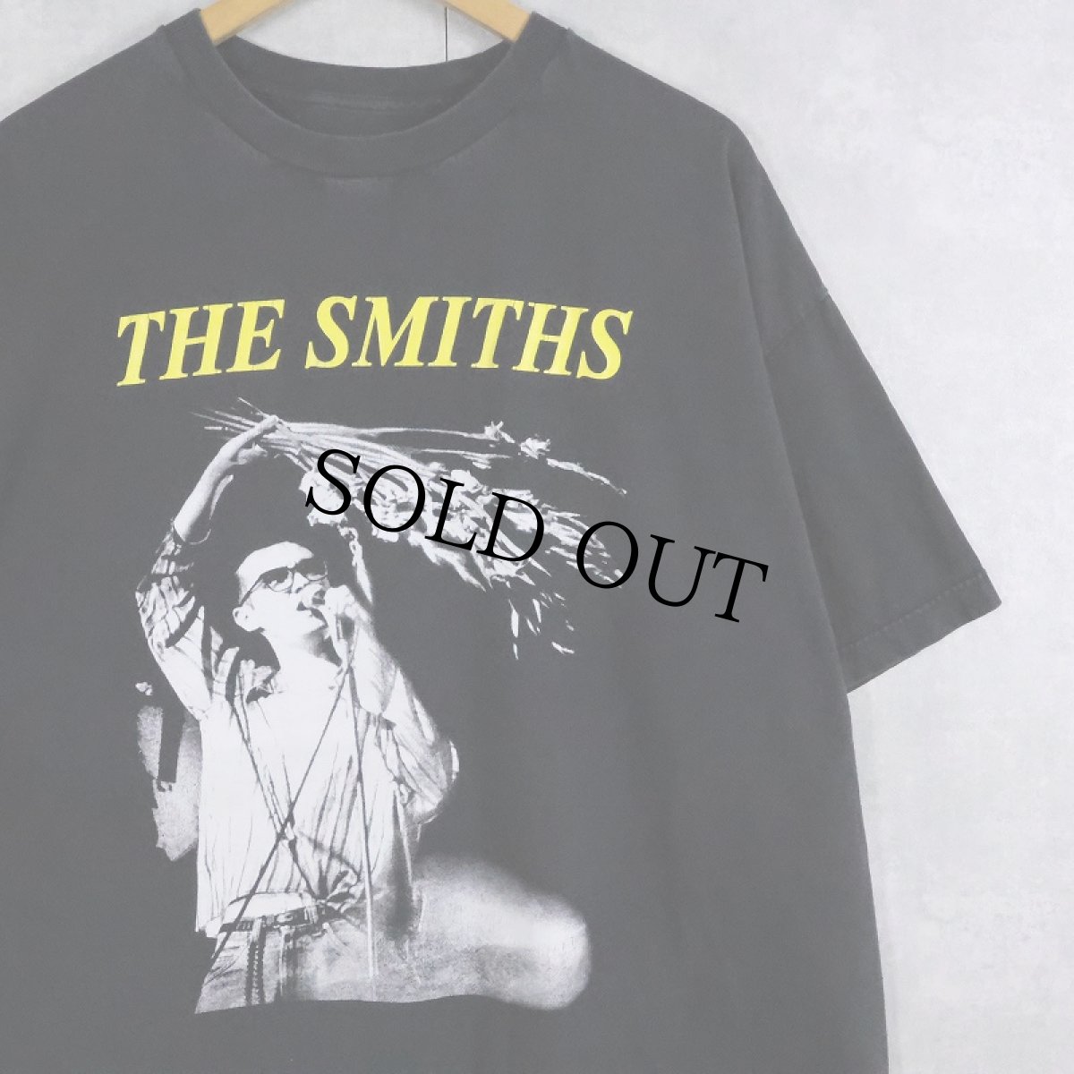 画像1: THE SMITHS ロックバンド プリントTシャツ BLACK (1)