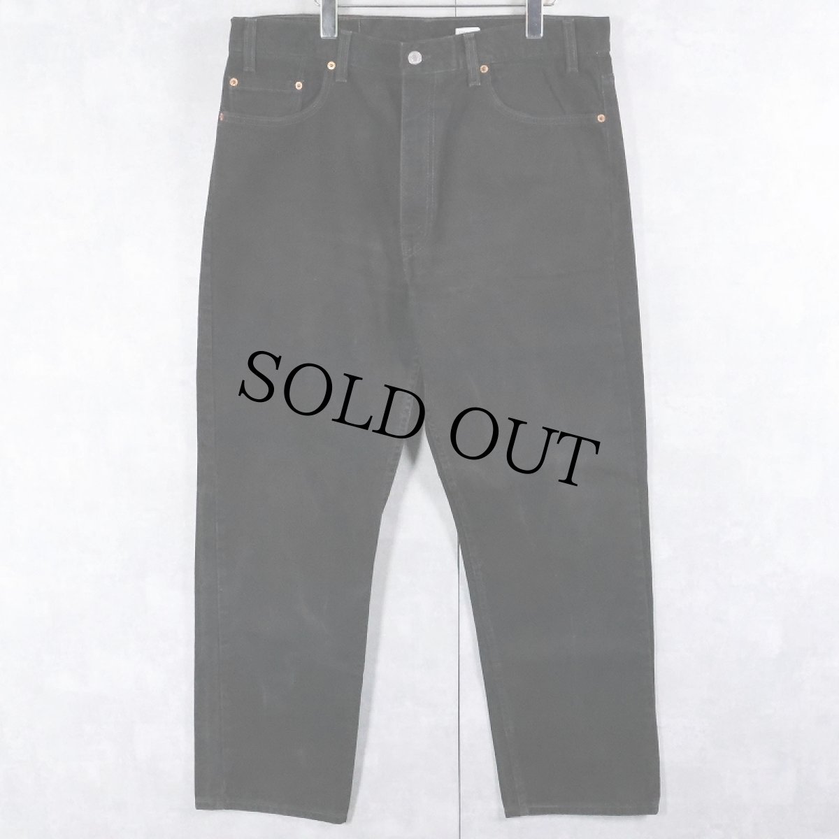 画像1: 2000's Levi's 505 USA製 "サルファブラック" ブラックデニムパンツ W38 (1)