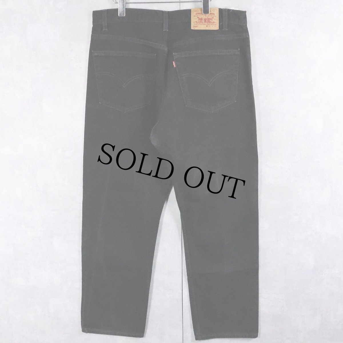 画像2: 2000's Levi's 505 USA製 "サルファブラック" ブラックデニムパンツ W38 (2)