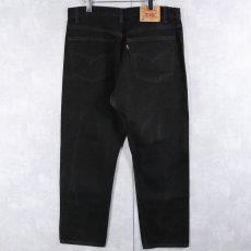 画像2: 2000's Levi's 505 USA製 "サルファブラック" ブラックデニムパンツ W38 (2)