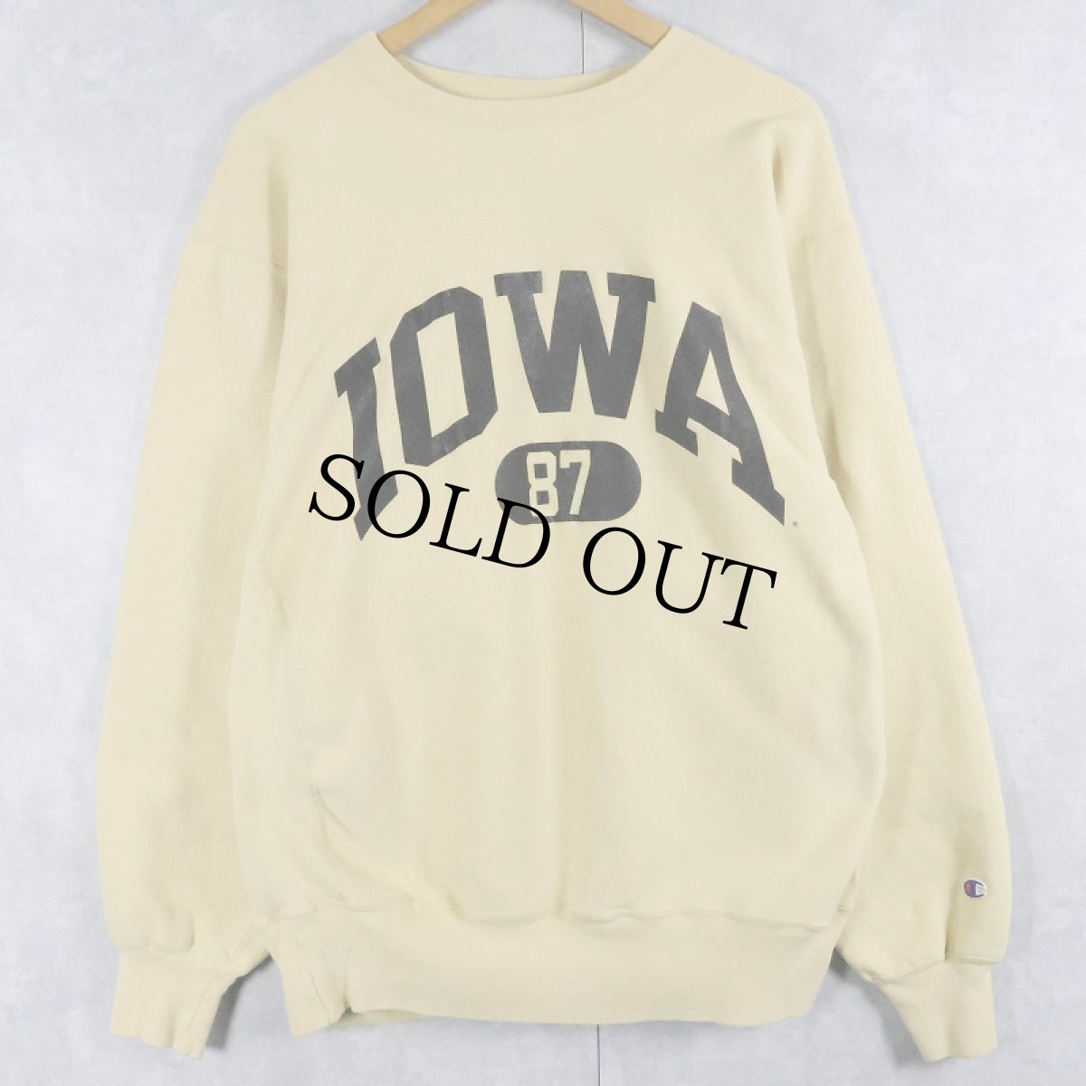 画像1: 90's Champion REVERSE WEAVE "IOWA" プリントスウェット XXL (1)