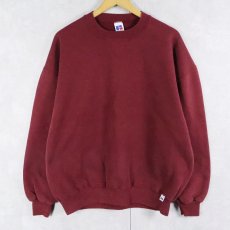 画像1: 90's RUSSELL ATHLETIC 前V 無地スウェット L (1)