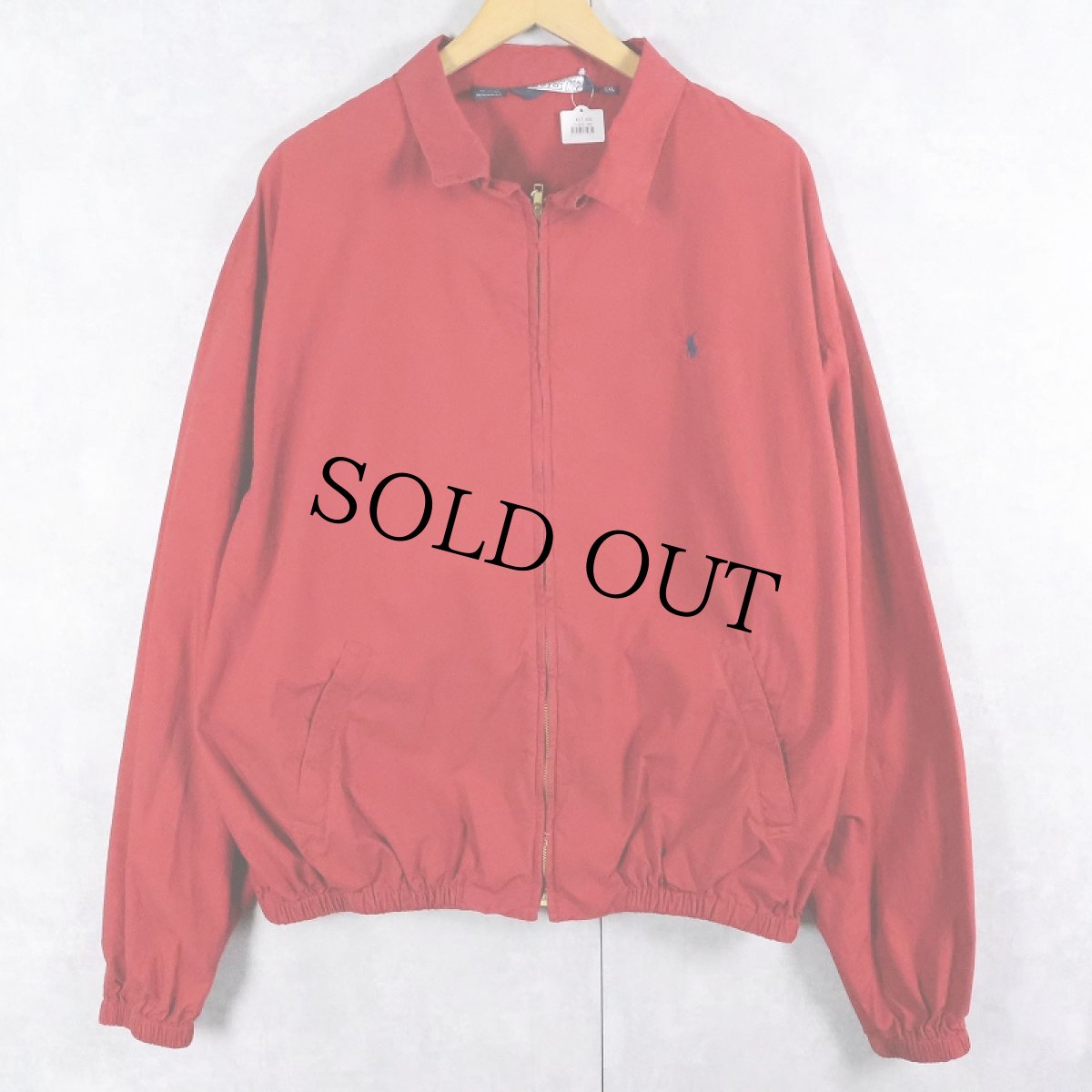 画像1: 90's POLO Ralph Lauren USA製 ロゴ刺繍 コットンスイングトップ XXL (1)