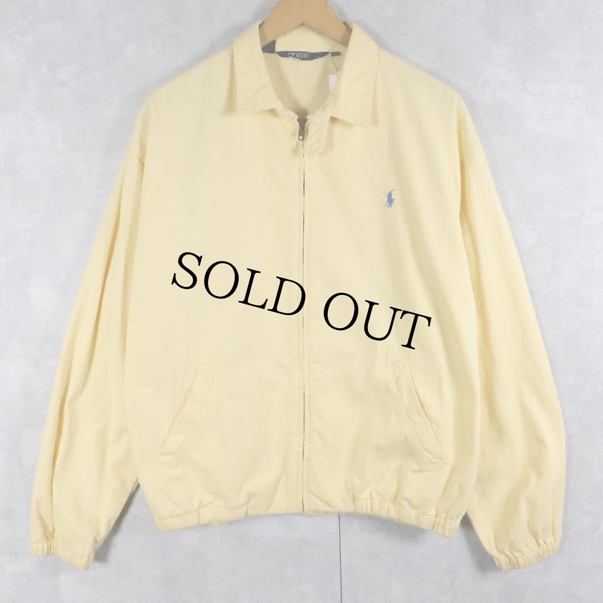 画像1: 90's POLO Ralph Lauren USA製 ロゴ刺繍 コットンスイングトップ M (1)