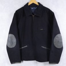画像1: POLO Ralph Lauren エルボーパッチ付き ウールスポーツジャケット NAVY XL (1)