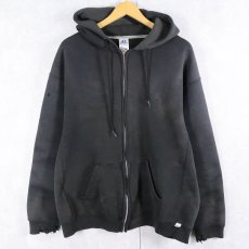 画像1: RUSSELL ATHLETIC スウェットジップパーカー BLACK L (1)
