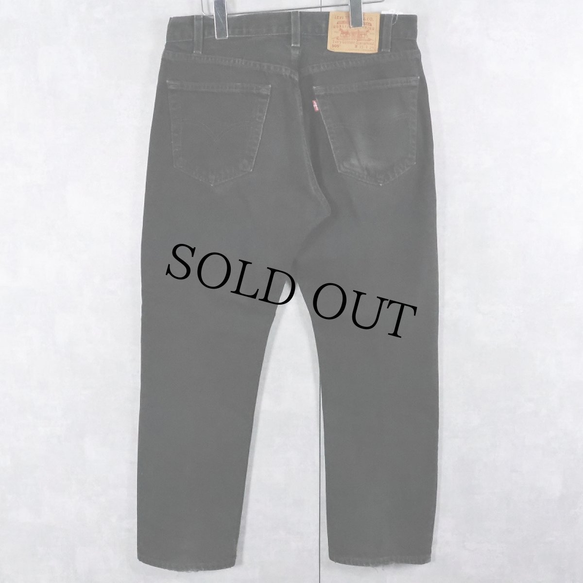 画像2: 90's Levi's 505 "サルファブラック" ブラックデニムパンツ W32 (2)