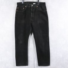画像1: 90's Levi's 505 "サルファブラック" ブラックデニムパンツ W32 (1)