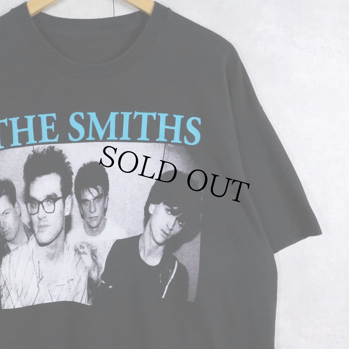 画像1: THE SMITHS ロックバンド プリントTシャツ BLACK (1)