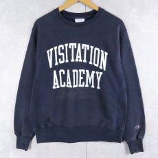 画像1: Champion REVERSE WEAVE "VISITATION ACADEMY" プリントスウェット NAVY M (1)