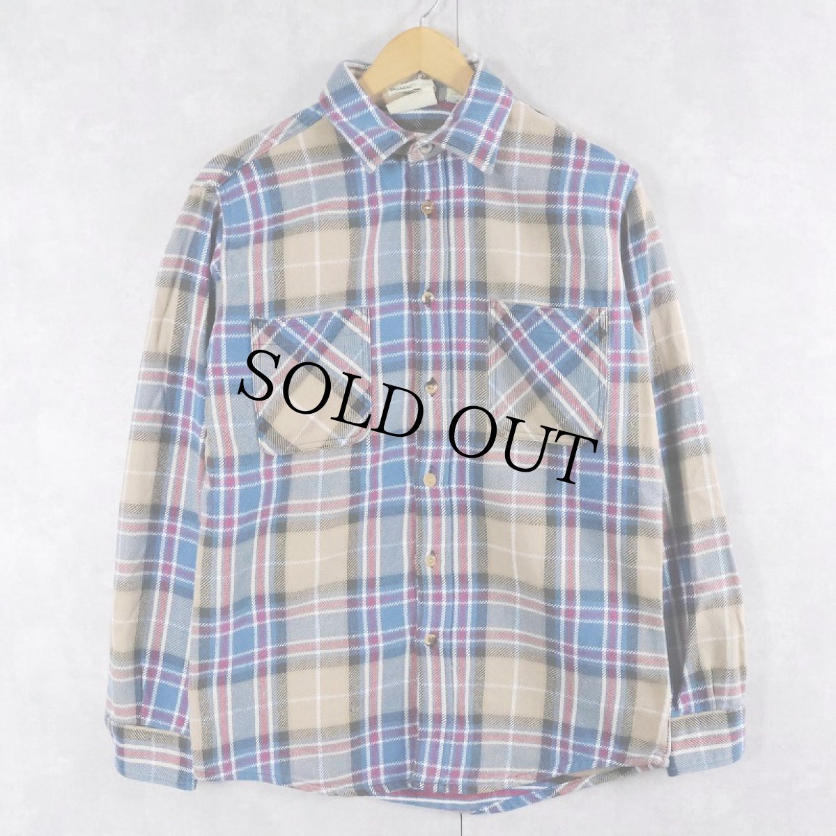 画像1: 80's ST JOHN'S BAY USA製 "BIGMAC FLANNEL" チェック柄 ヘビーネルシャツ M (1)