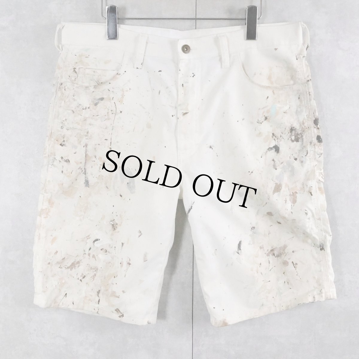 画像2: Dickies ペンキペイント ペインターショーツ W35 (2)