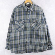 画像1: 80〜90's FIELD&STREAM チェック柄 ヘビーネルシャツ XL (1)
