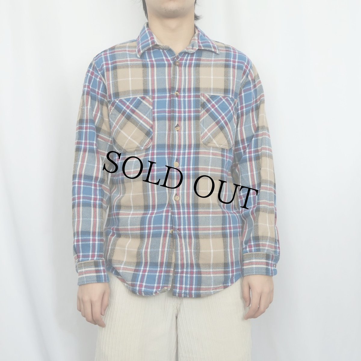 画像2: 80's ST JOHN'S BAY USA製 "BIGMAC FLANNEL" チェック柄 ヘビーネルシャツ M (2)