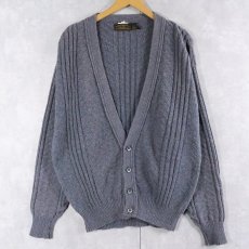 画像1: 80〜90's Eddie Bauer USA製 コットン×ナイロンニットカーディガン XL (1)