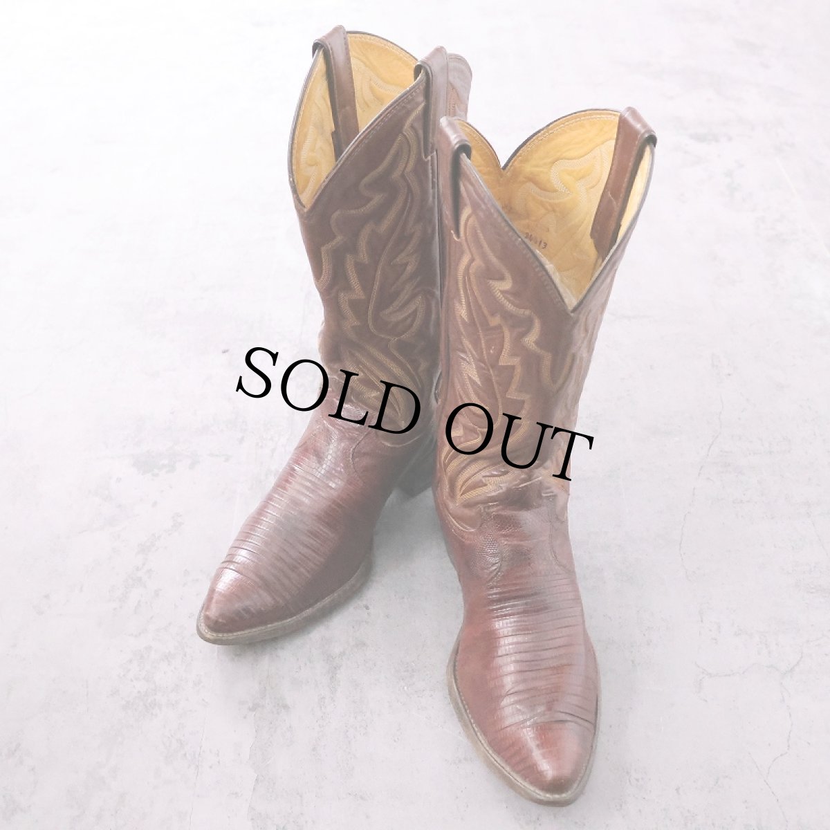 画像1: Justin USA製 レザーウエスタンブーツ 27cm (1)