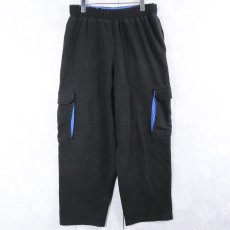 画像1: 90〜2000's athletech  スウェットカーゴパンツ BLACK L (1)