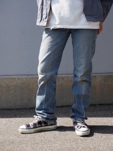 画像2: 80's Levi's 501 USA製 ストライプ柄 デニムパンツ W28 (2)