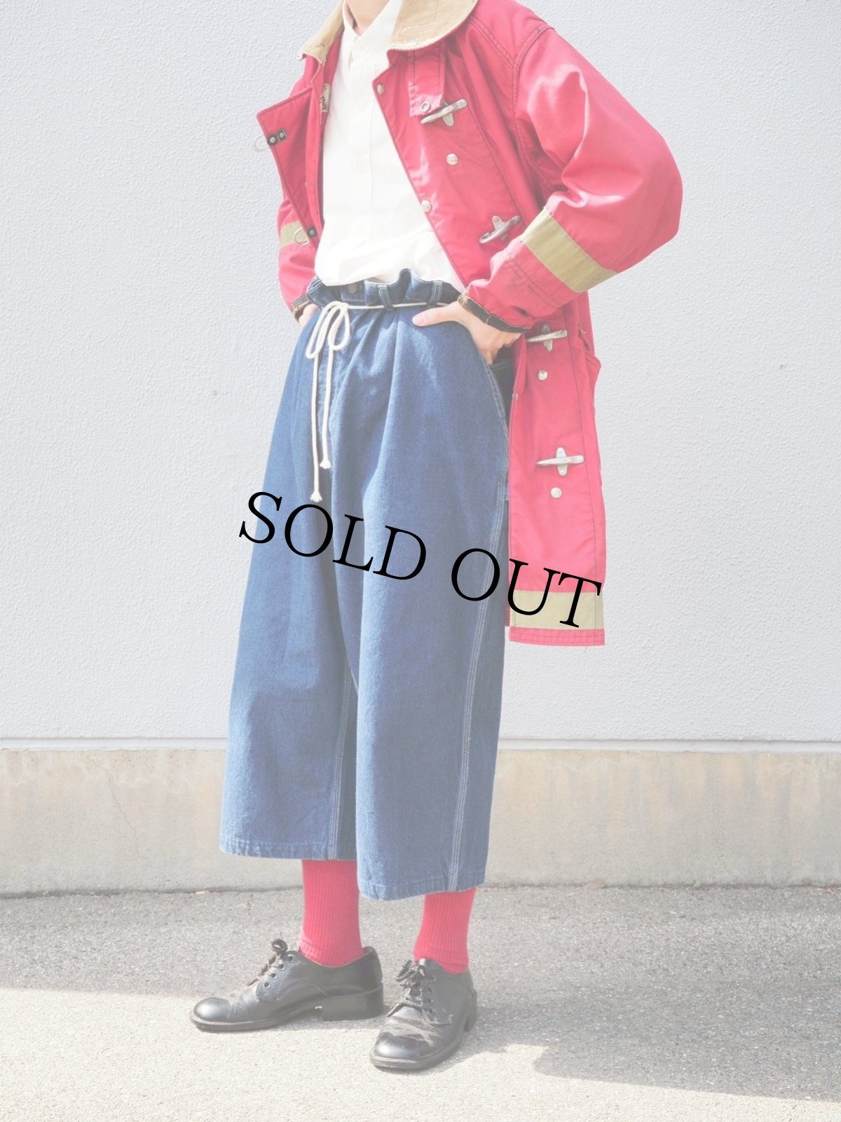 画像1: 70's OSH KOSH USA製 デニムペインターパンツ W48 (1)