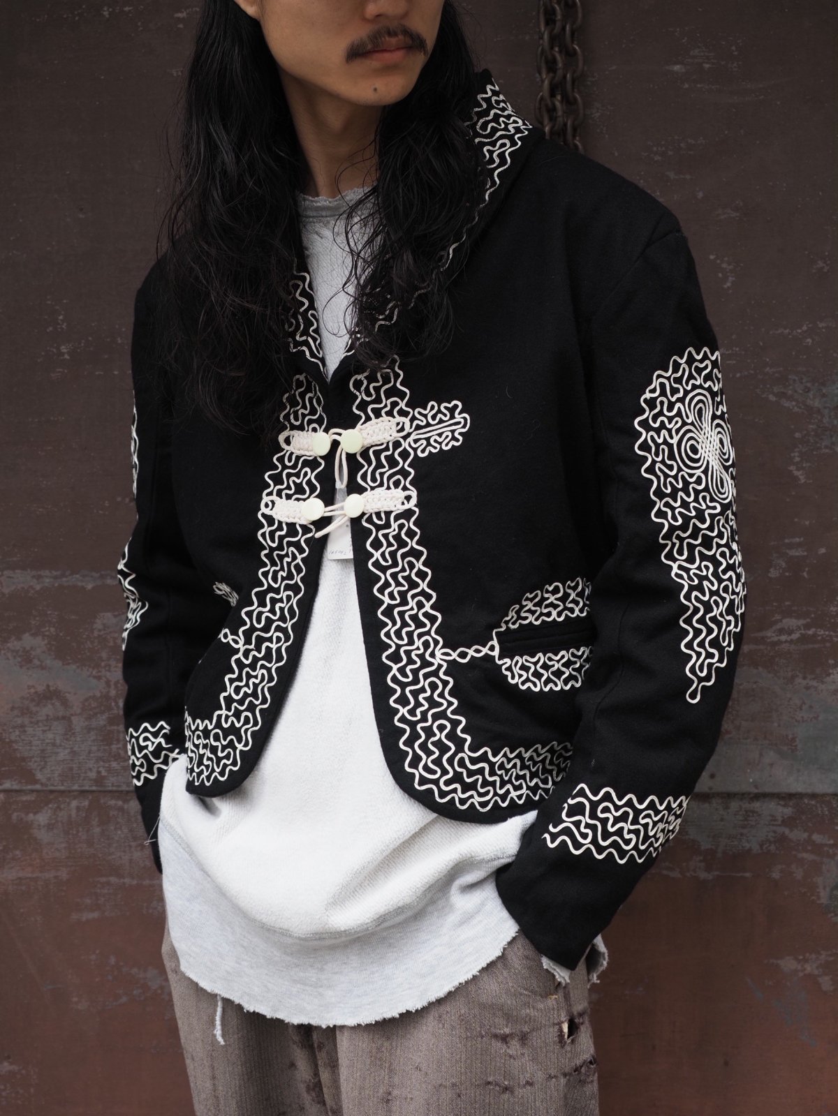 画像2: 60's マリアッチジャケット/パンツ BLACK SETUP (2)