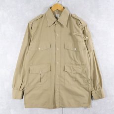 画像1: 60〜70's 筆記体タグ L.L.Bean サファリシャツ M (1)
