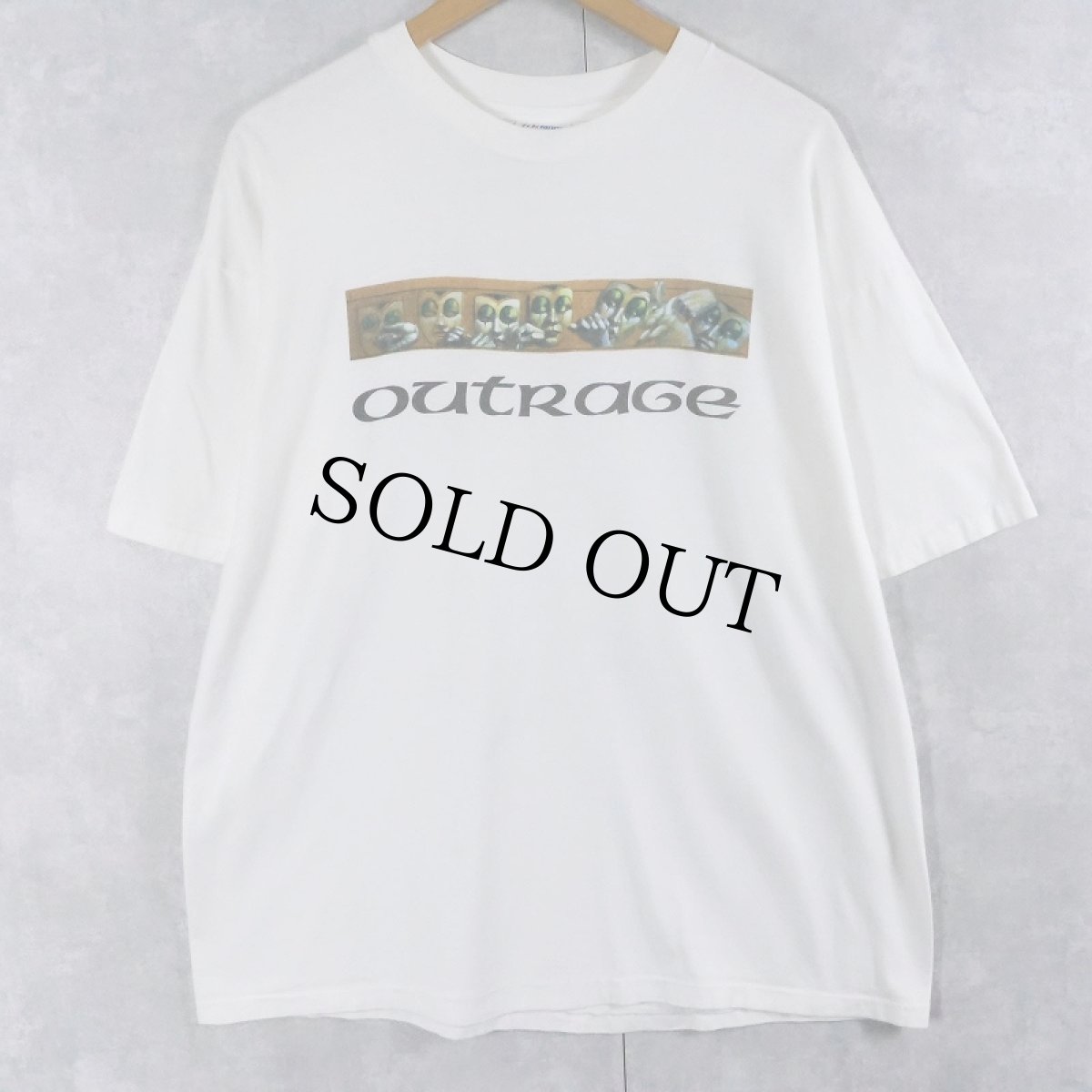 画像2: 90's USA製 "OUTRAGE" プリントTシャツ XL (2)