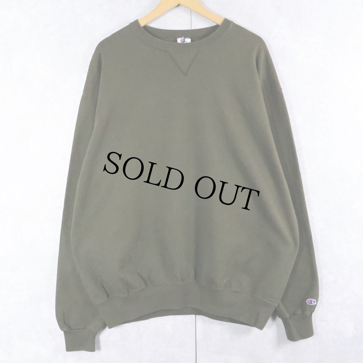 画像1: 80〜90's Champion USA製 青刺繍タグ 後期 前V スウェット XXL (1)