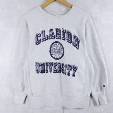画像1: 90's Champion REVERSE WEAVE USA製 "CLARION UNIVERSITY" プリントスウェット M (1)
