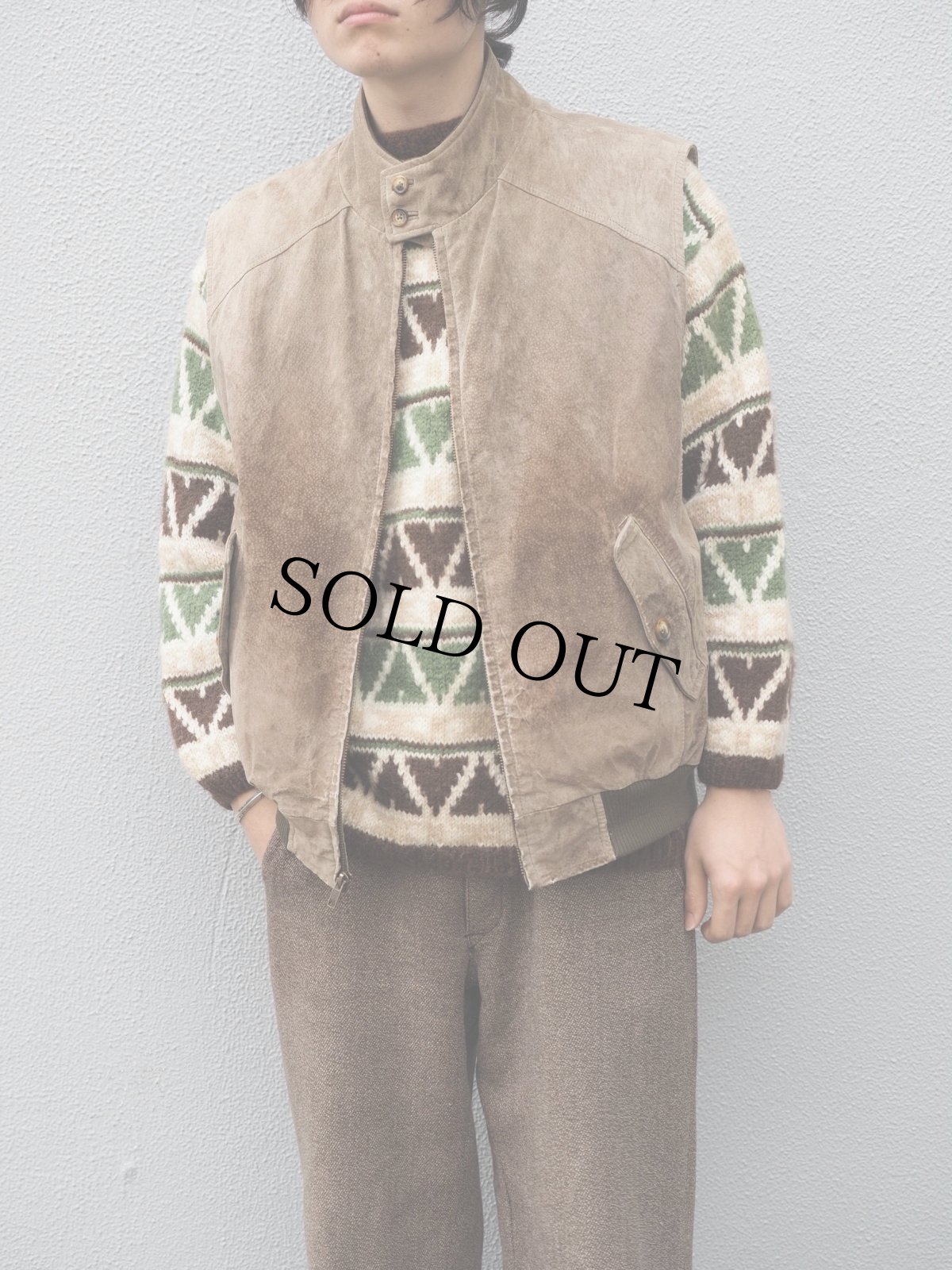 画像1: ORVIS スエードレザーベスト L (1)