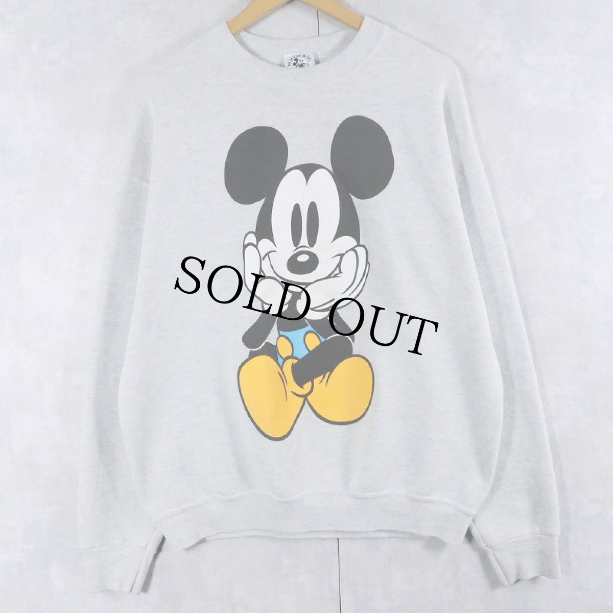 画像1: 90's MICKEY&CO. 青パンミッキー キャラクタープリントスウェット (1)