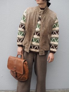 画像2: 総柄 ウールハンドニットセーター (2)