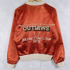 画像1: 1978 The Rolling Stones "OUTLAWS" ロックバンドツアーサテンジャケット (1)