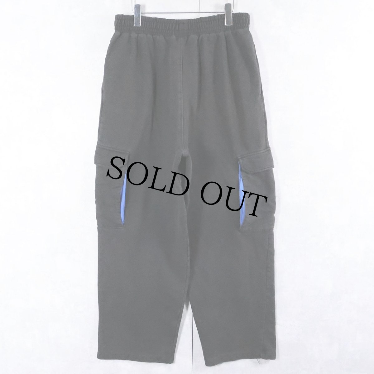 画像2: 90〜2000's athletech  スウェットカーゴパンツ BLACK L (2)