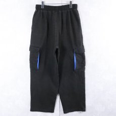 画像2: 90〜2000's athletech  スウェットカーゴパンツ BLACK L (2)