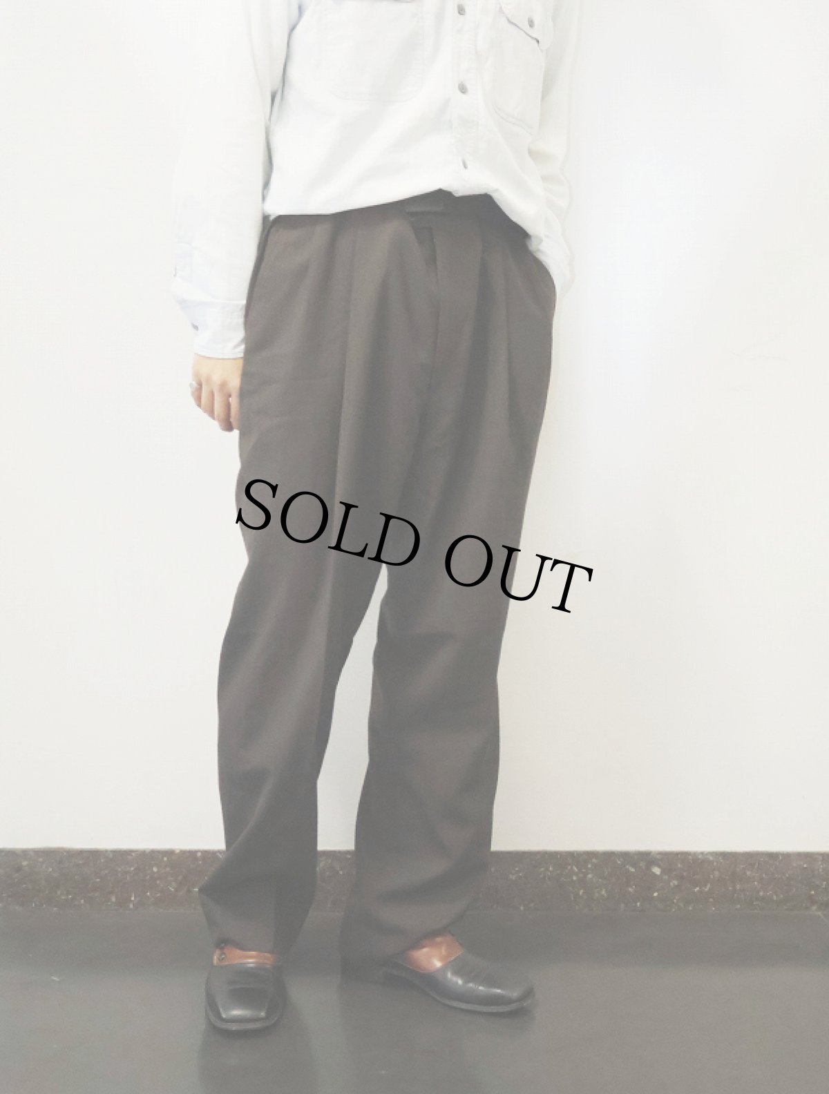 画像1: 80's Christian Dior MONSIEUR 2タックウールスラックス W37 (1)