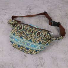 画像1: 総柄 ウエストバッグ  (1)