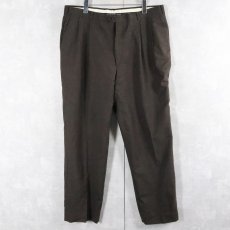 画像2: 80's Christian Dior MONSIEUR 2タックウールスラックス W37 (2)