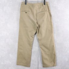 画像2: 40〜50's FRENCH ARMY Type Chino Troisers W29 (2)