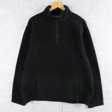 画像1: L.L.Bean フリースプルオーバージャケット BLACK L (1)