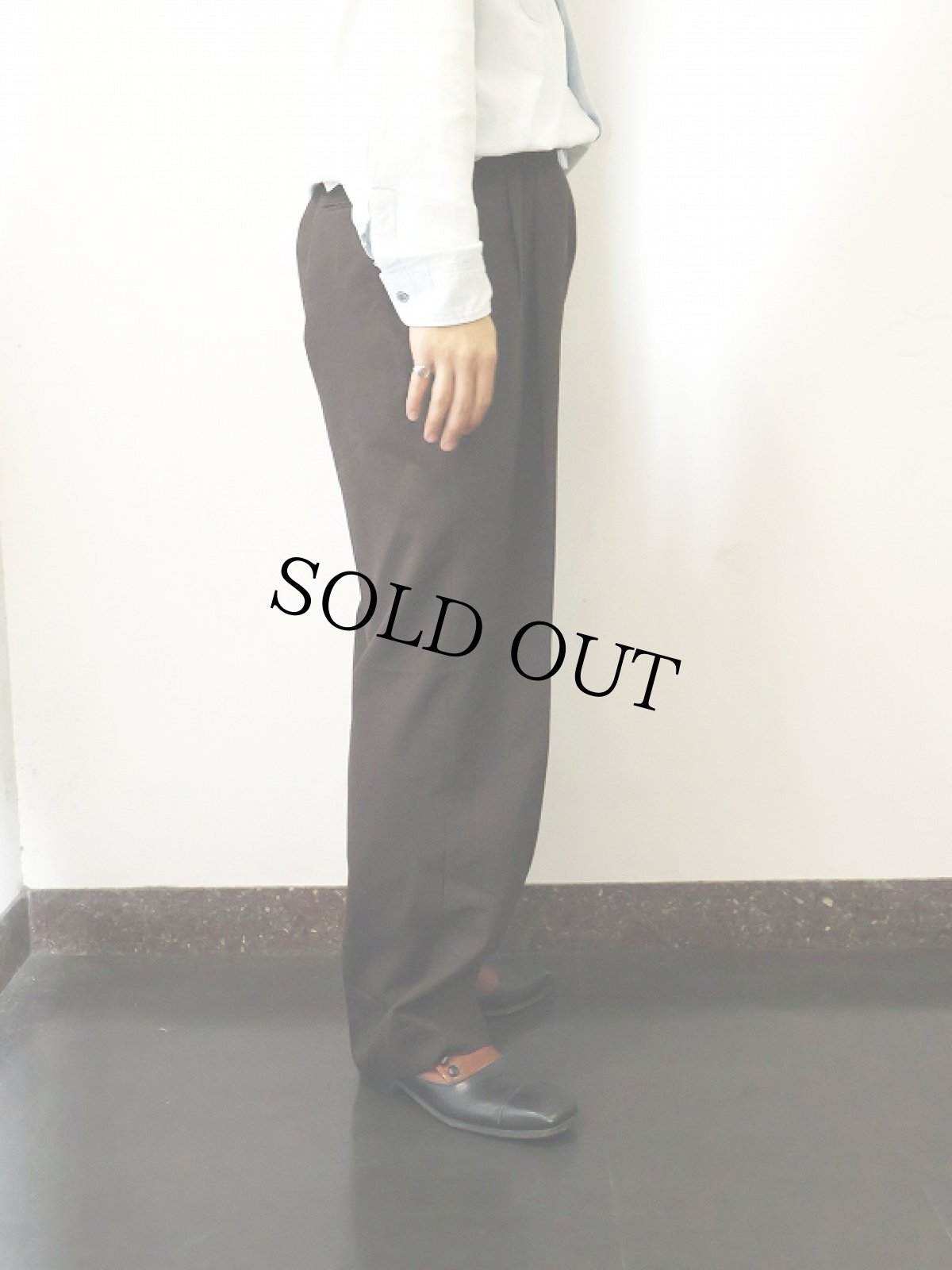 画像4: 80's Christian Dior MONSIEUR 2タックウールスラックス W37 (4)