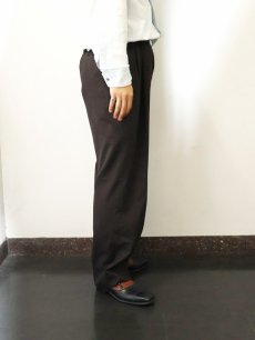 画像4: 80's Christian Dior MONSIEUR 2タックウールスラックス W37 (4)