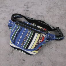 画像1: 総柄 ウエストバッグ  (1)