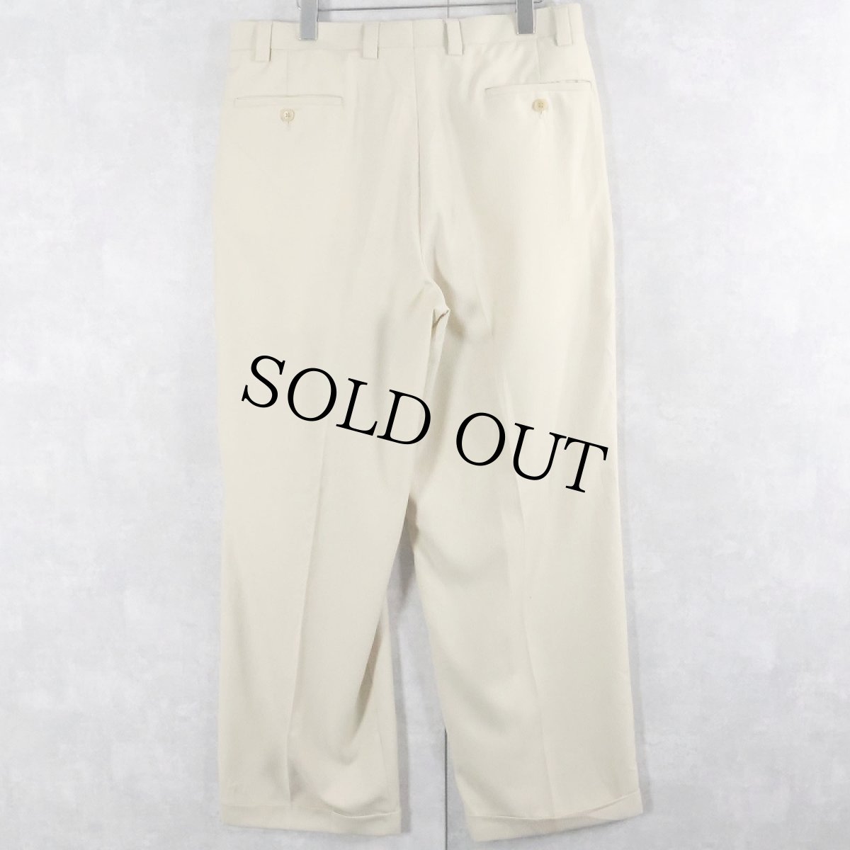 画像3: Sean John ストライプ柄 ウール×レーヨン混 4タックスラックス W35 (3)