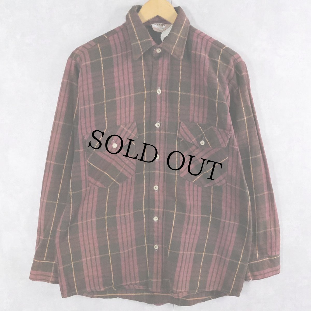 画像1: 80's WINTER RUN USA製 チェック柄 ヘビーネルシャツ  (1)